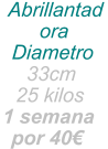 Abrillantadora Diametro 33cm 25 kilos 1 semana por 40€